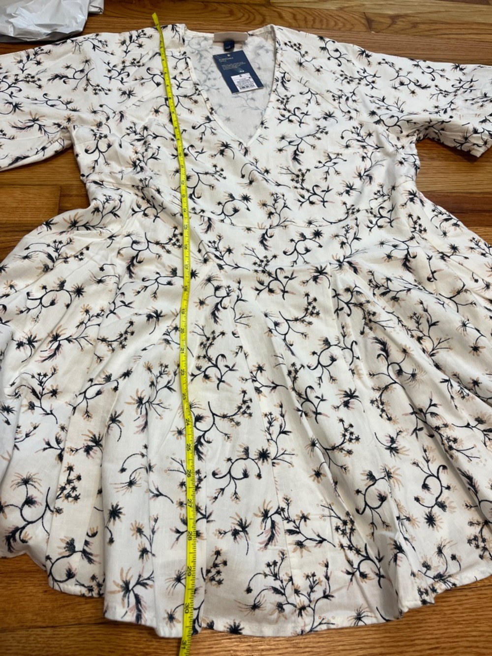 Universal Thread White Floral Spring Summer Mini Dress with POCKETS!!! Sz Small - Picture 12 of 12